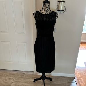 Black Halo dress with cool detail across top and down  front of dress